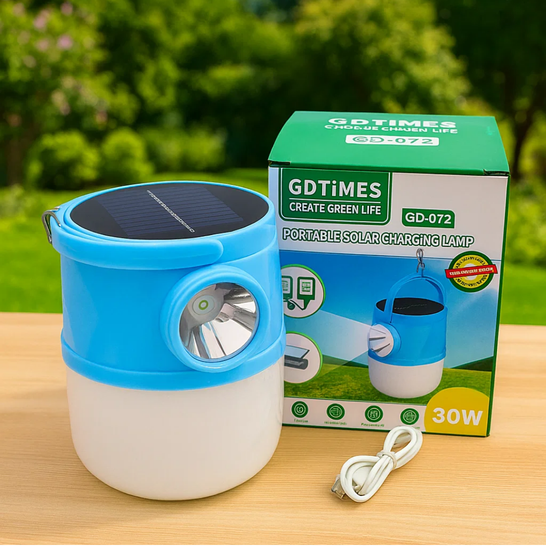 Bombillo Solar De Gancho+Linterna