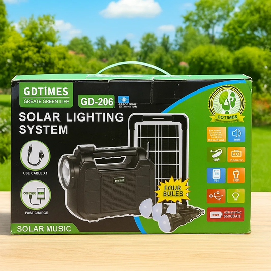 Linterna-Reflector+Radio solar Pro