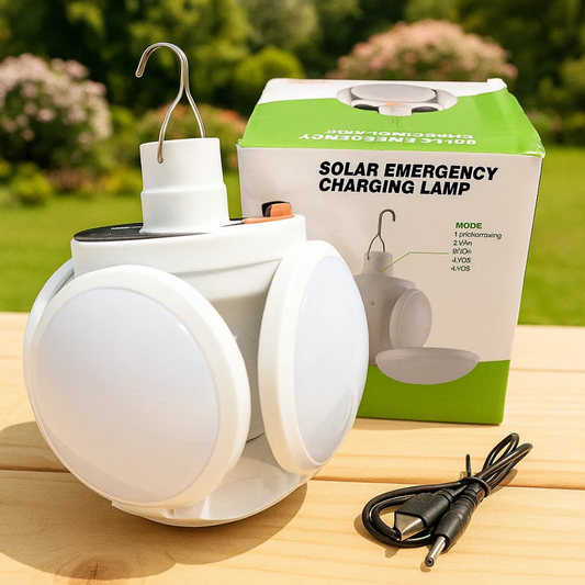 Bombillo solar de gancho en trébol